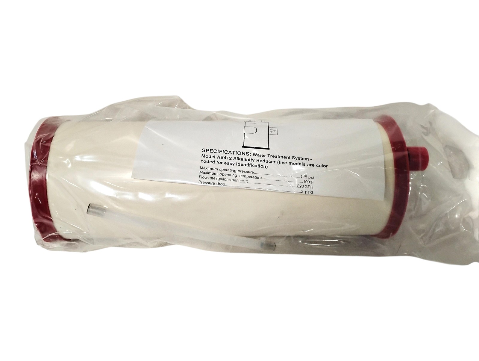 Systems IV AB412-3 AB412R-3 125 psi 100 Deg F 220 GPH Red Alkalinity Reducer