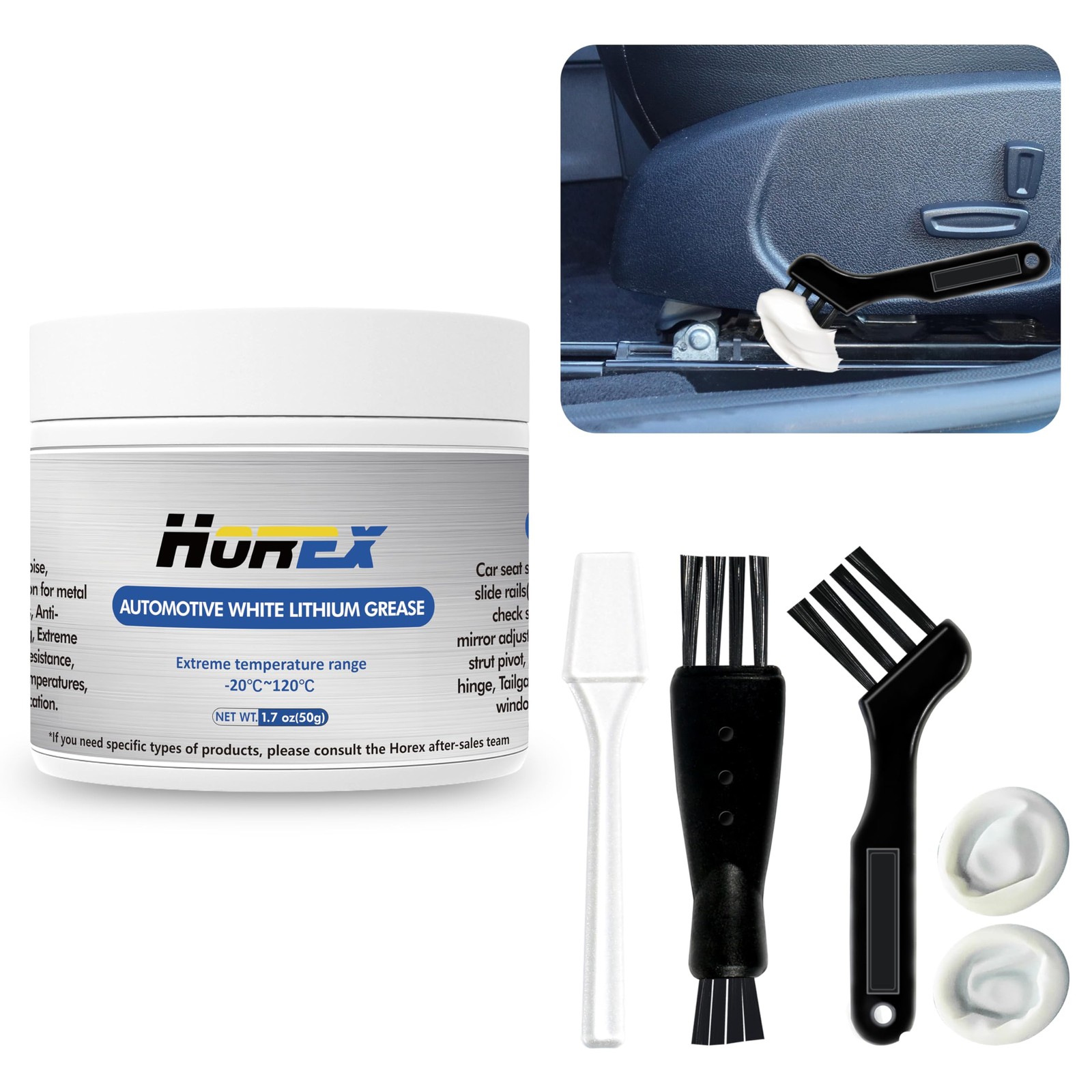 Horex Automotive White Lithium Grease 50ml Multi-Purpose Lubricant 50 grams