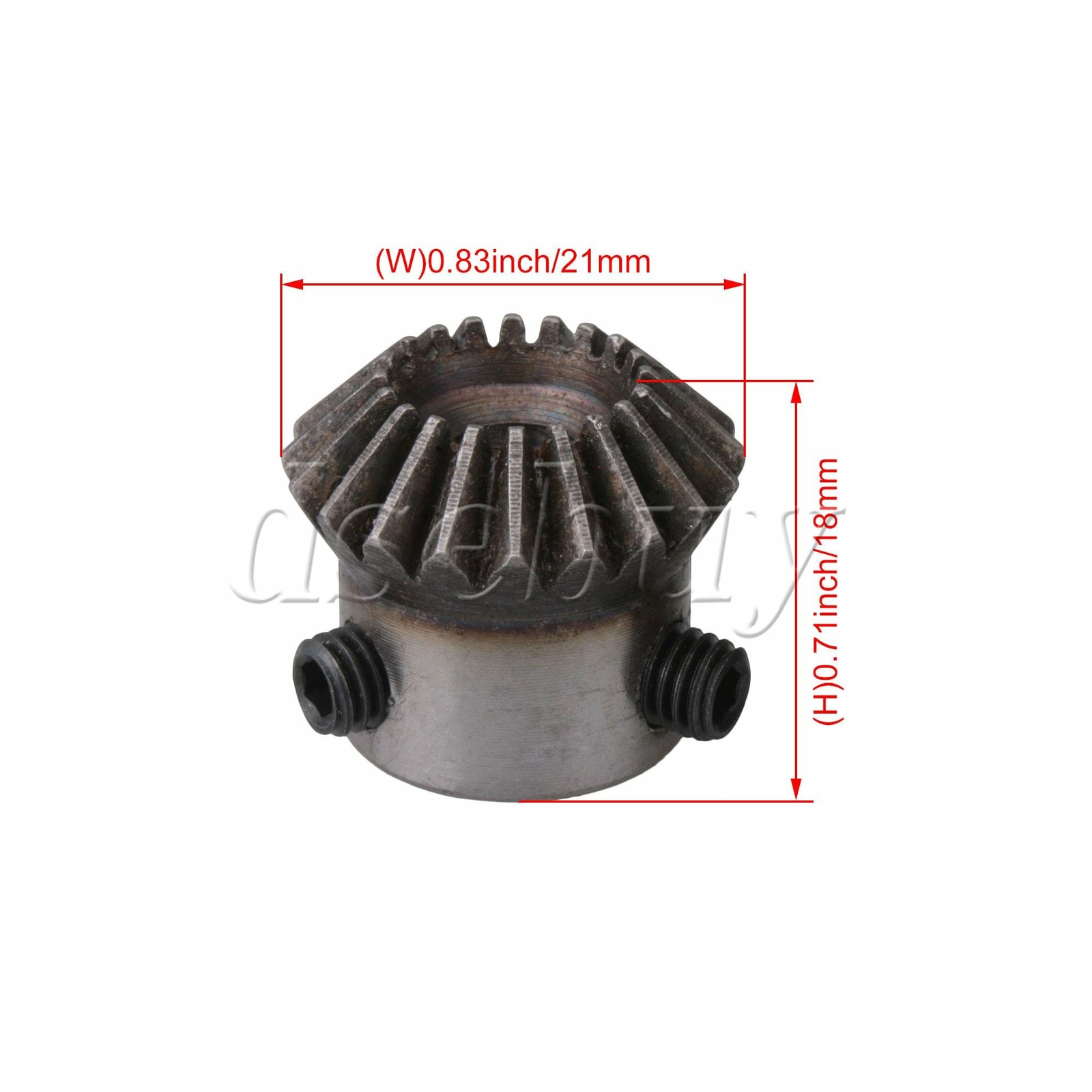 6 Pieces Silver 6mm Hole Diameter 20 Teeth Tapered Bevel Gear Wheel 1 Modulus