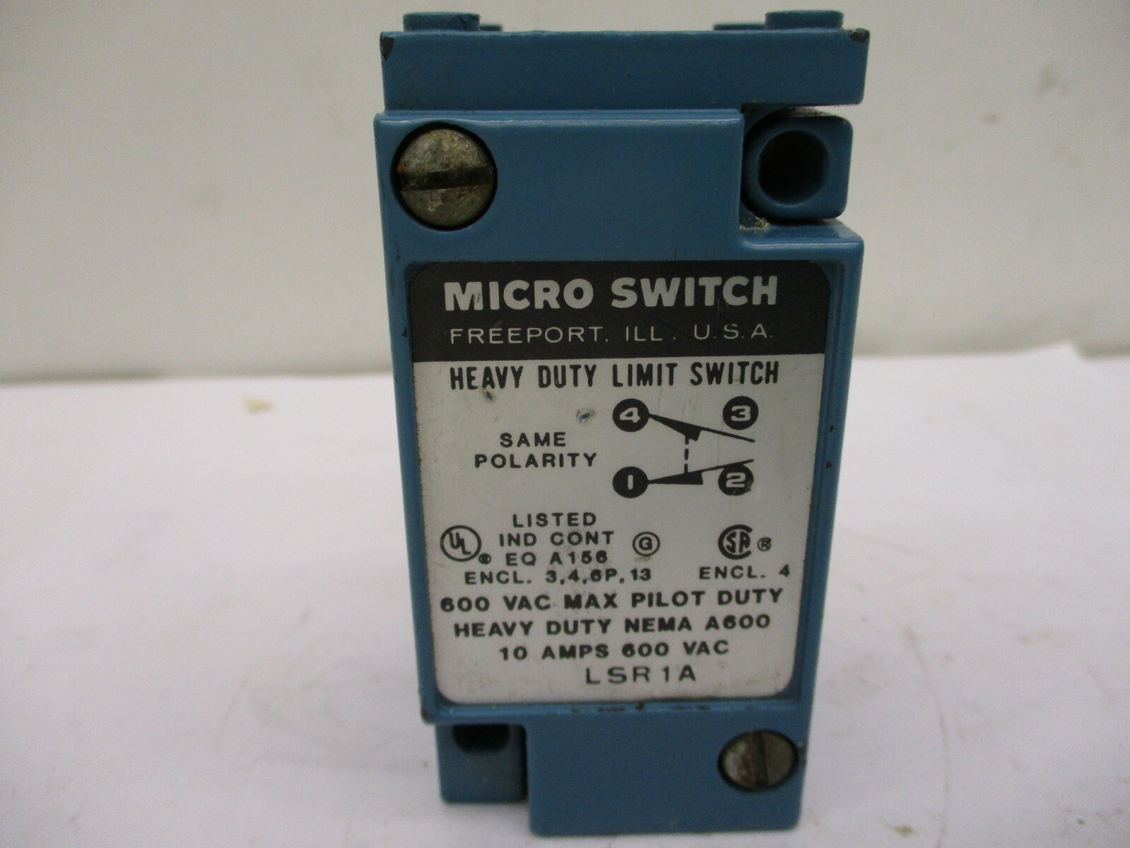Micro Switch Heavy Duty Limit Switch LSR1A A1533ELL