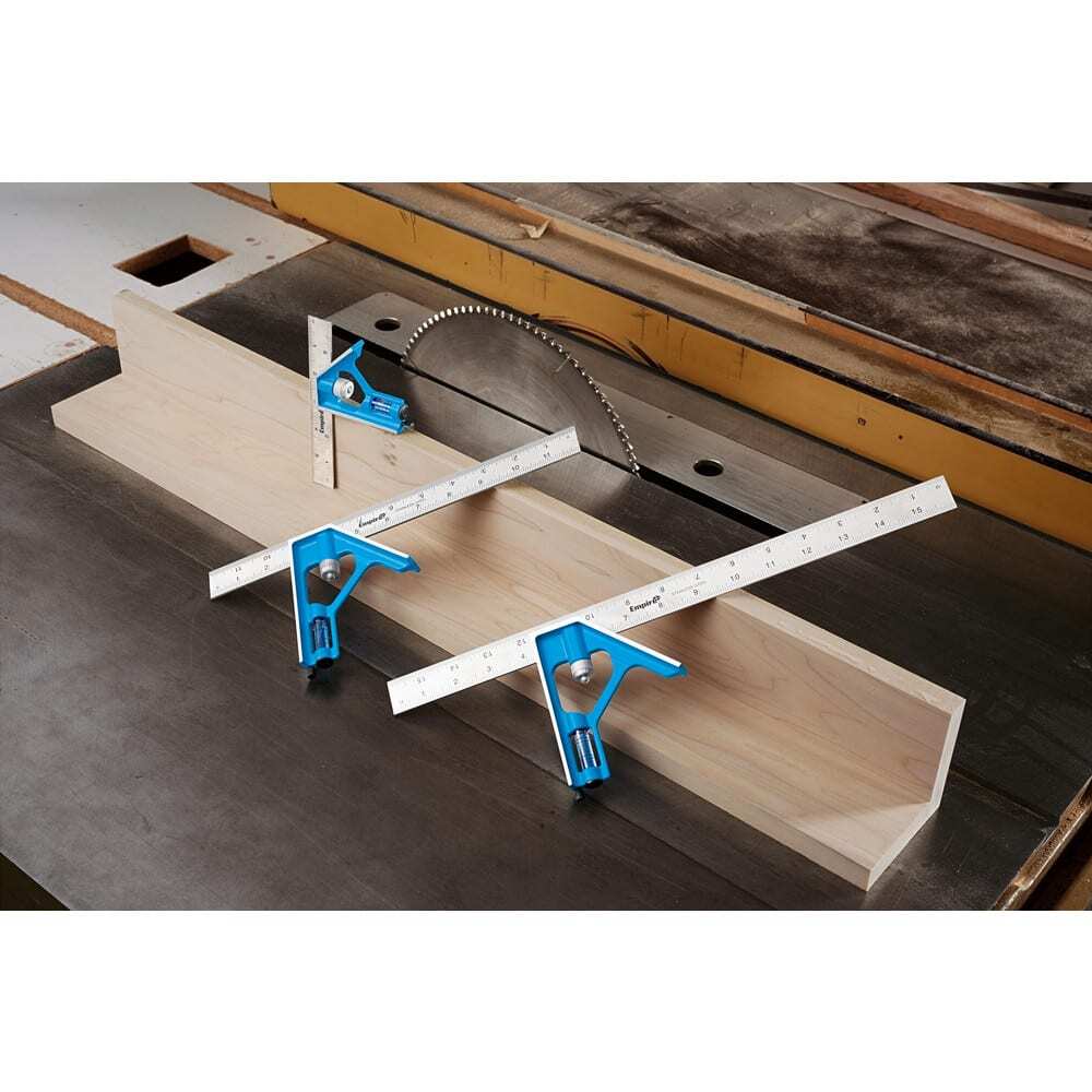 Empire Level E255 Stainless-Blade 6″ Combination Square Set, 1/64 & 1/32″ Grad