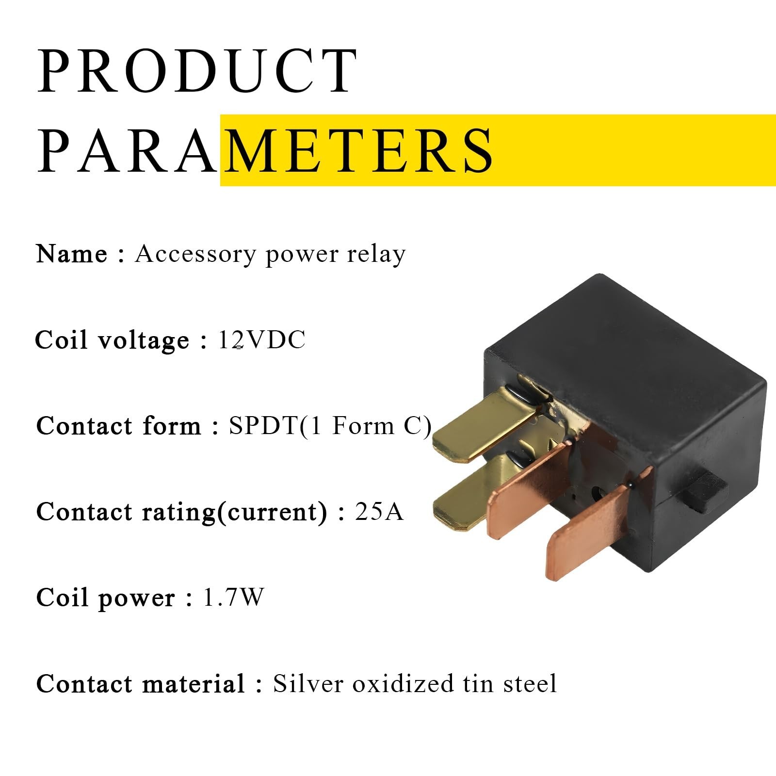 KVAEY 2 PCS Car AC Relay, G8HL-H71 4 Pin Multiple Use Power Relay Assembly Fa…