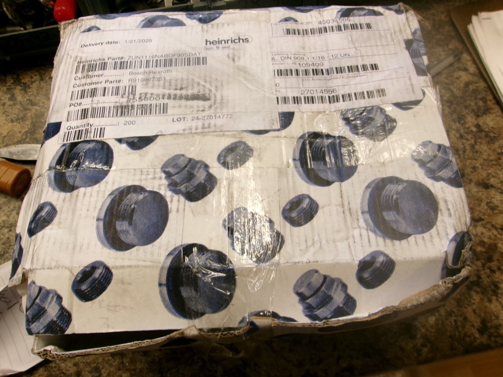 2 PCS. BOSCH REXROTH HYDRAULIC 3/4″ SCREW PLUGS C47