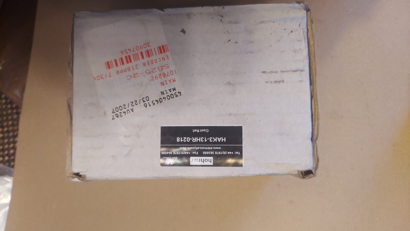 New Hohner HAK3-13HR-0218 Encoder Original box is in rough shape