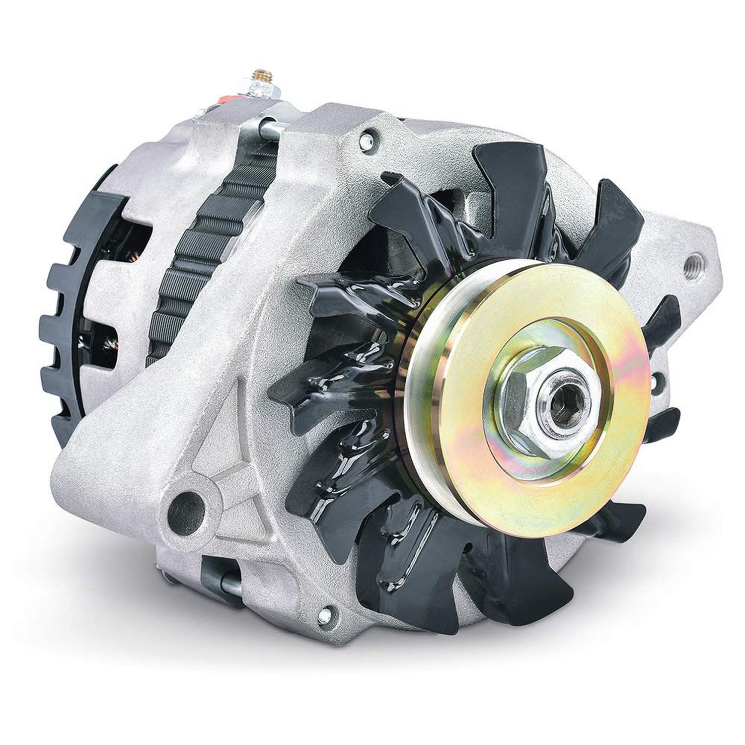 PFM Alternator, CS130, 160 amp, 12V, 1-Wire, Single V-Belt Pulley, Straight M…