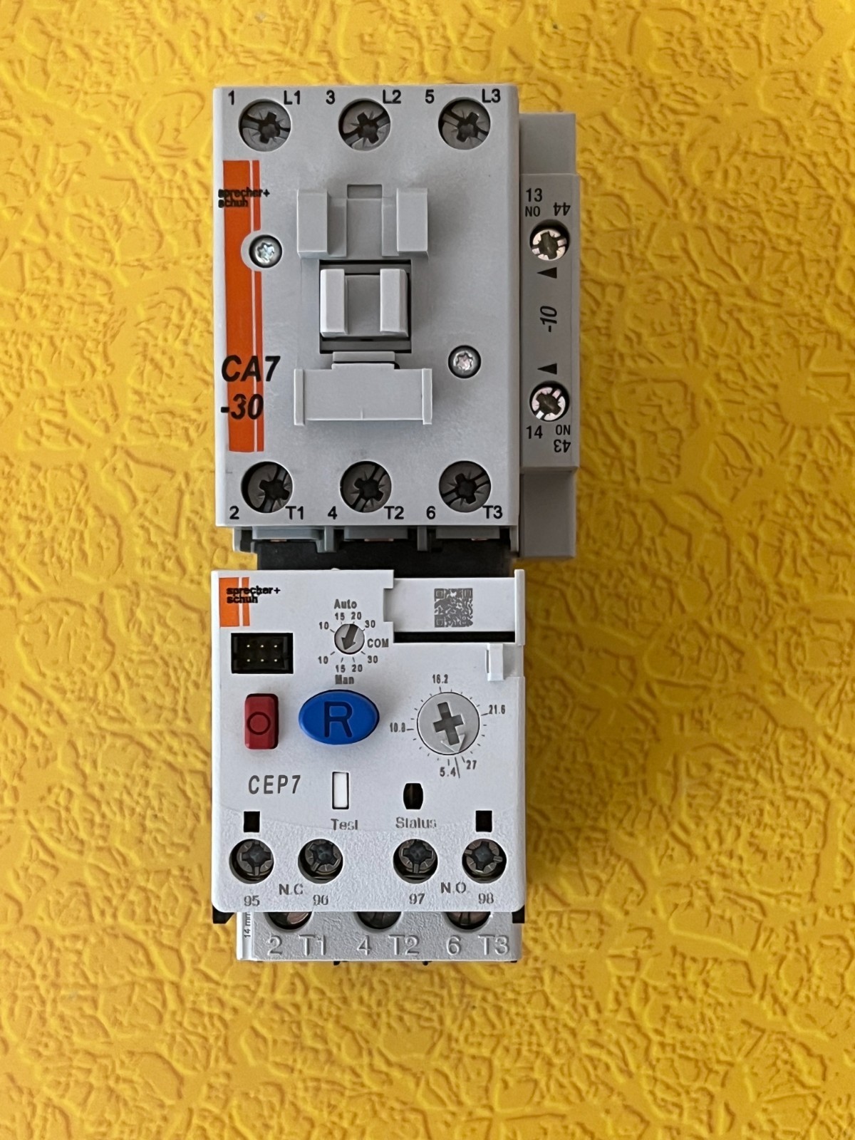 SPRECHER + SCHUH CONTACTOR CA7-30E-00, OVERLOAD CEP7-1EFED AND AUX CA7-PA, NEW