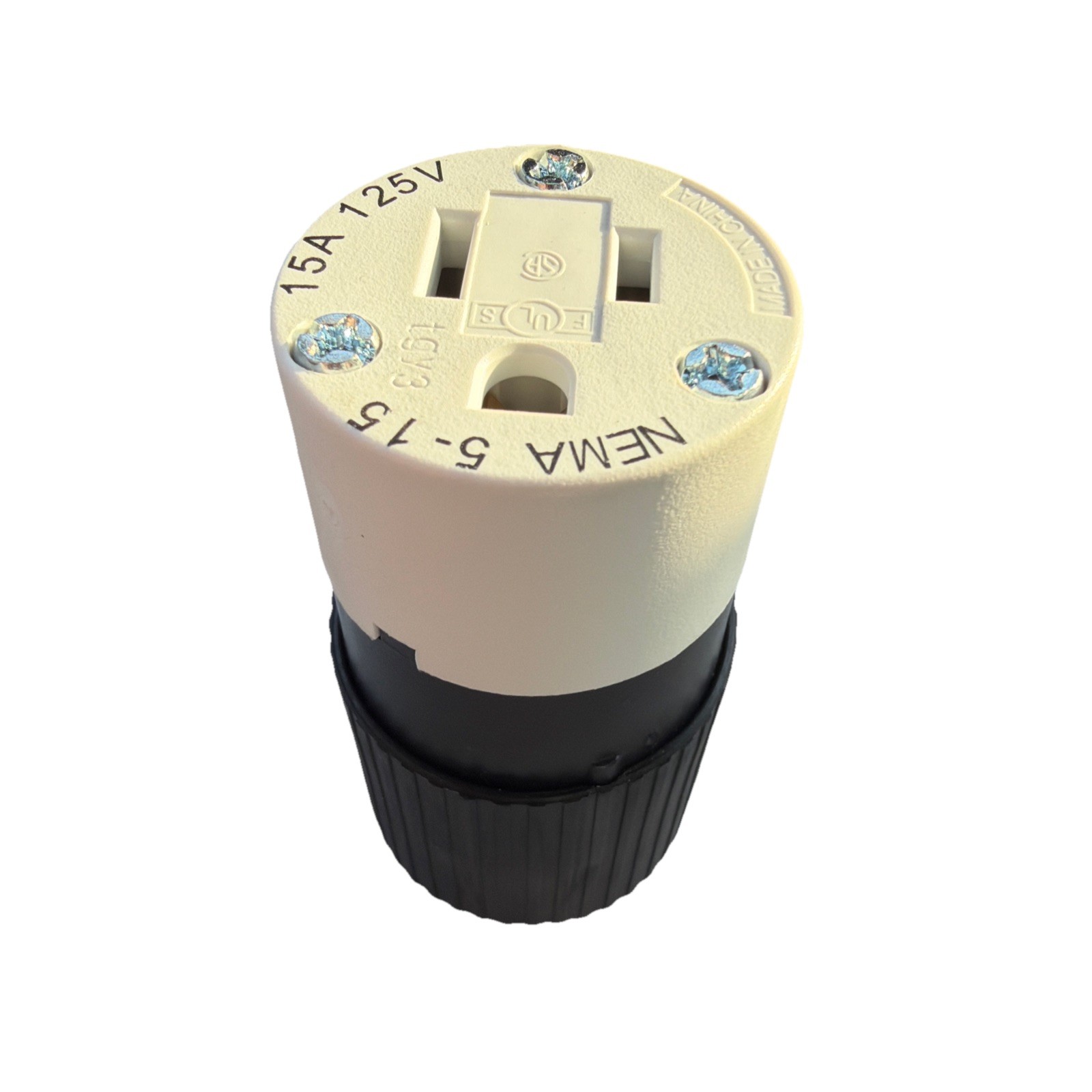 Hubbell NEMA L5-15 Grounding Locking Connector, 15A 125V AC, 2 Pole 3 Wire