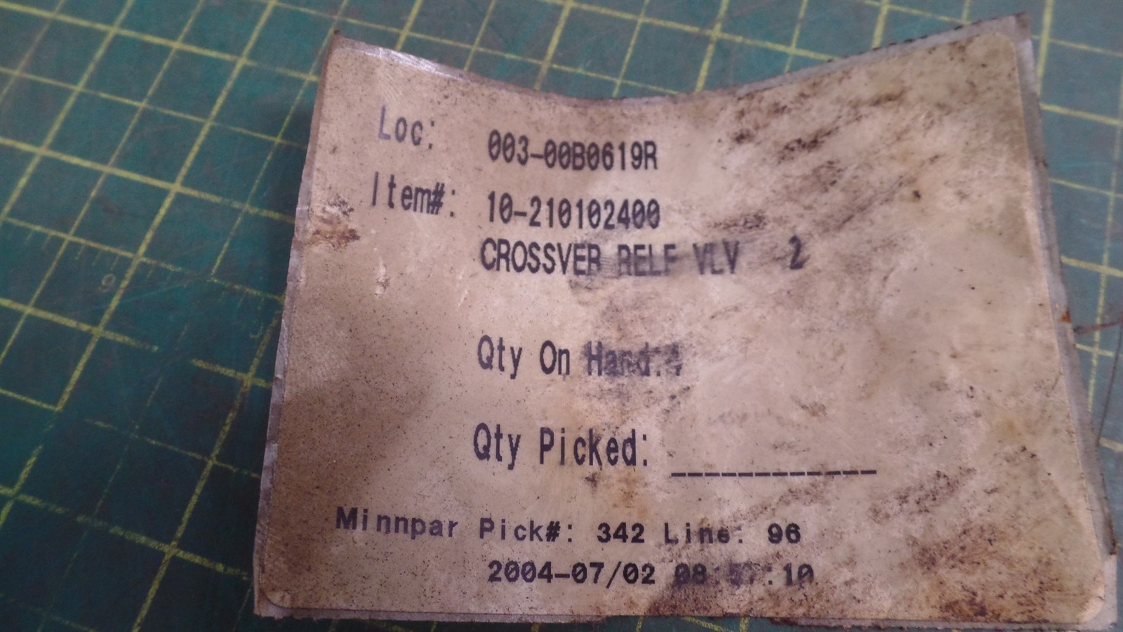 TROJAN O&K 10210102400 CROSS OVER RELIEF VALVE 2500-10-Z-E08, TEREX 10-210102400