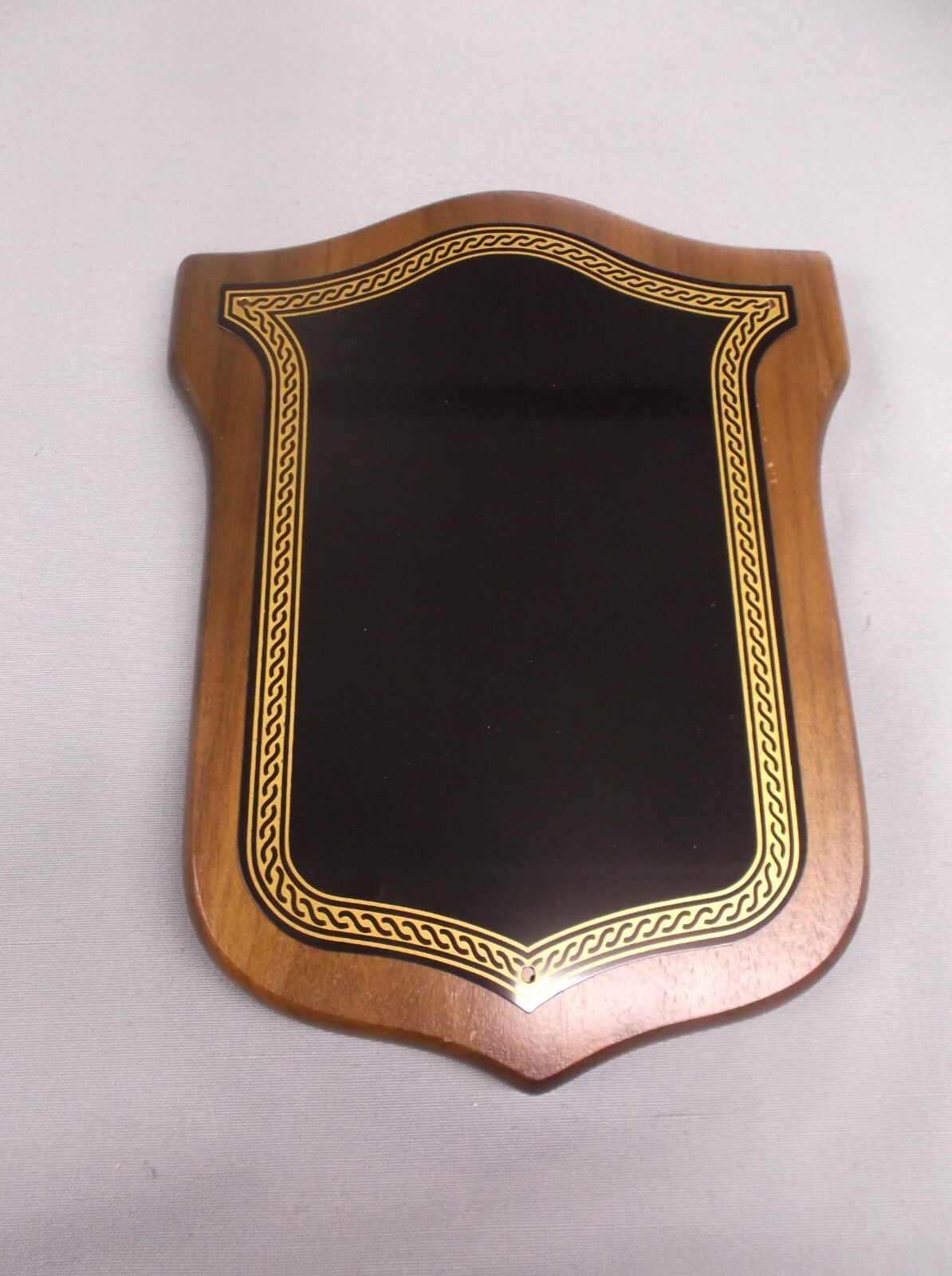 BARHILL walnut plaque black brass engrave plate 8×10 overall trophy parts P245A