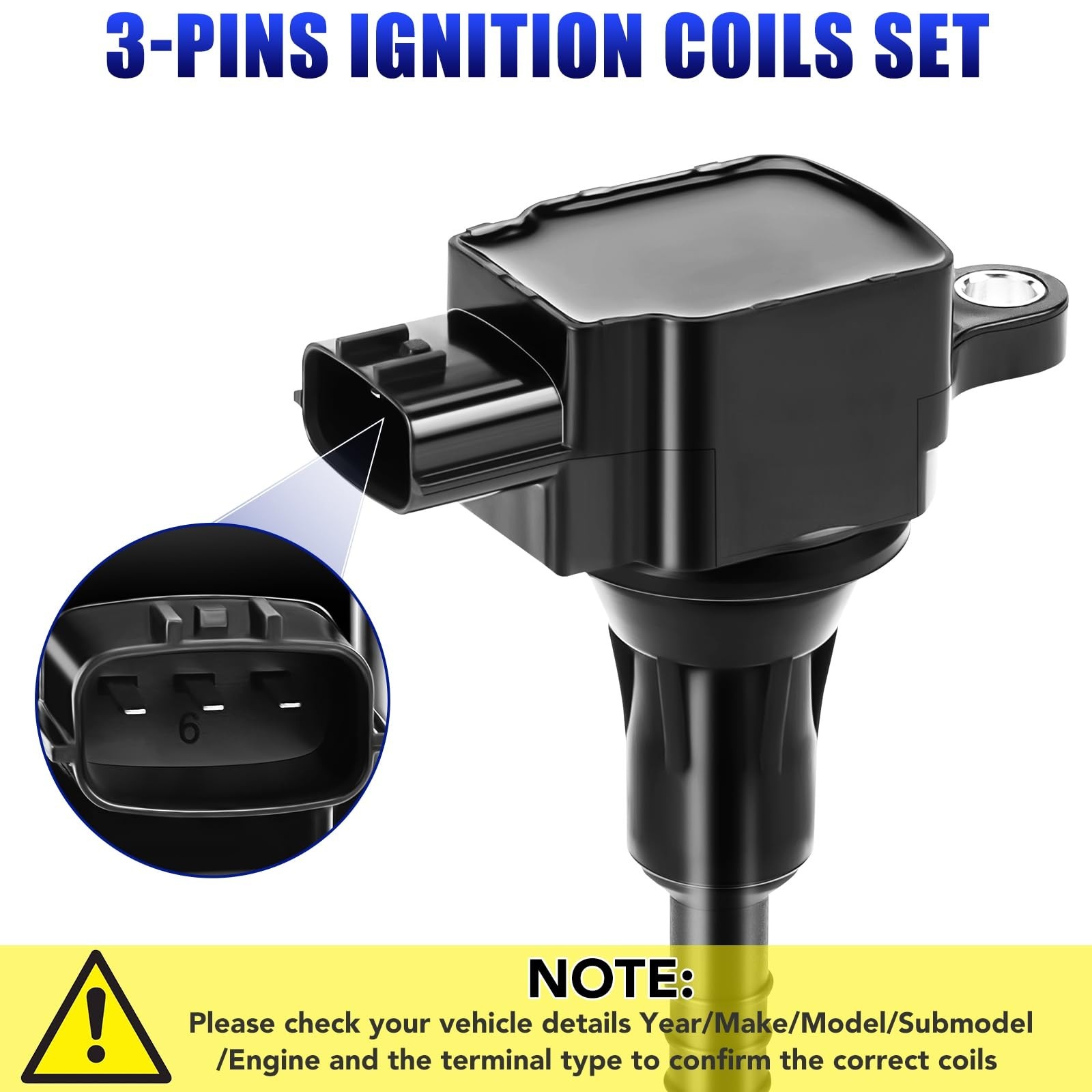 Set of 4 Ignition Coil Pack and Spark Plugs Fits for Nissan Sentra 1.8 L4 200…