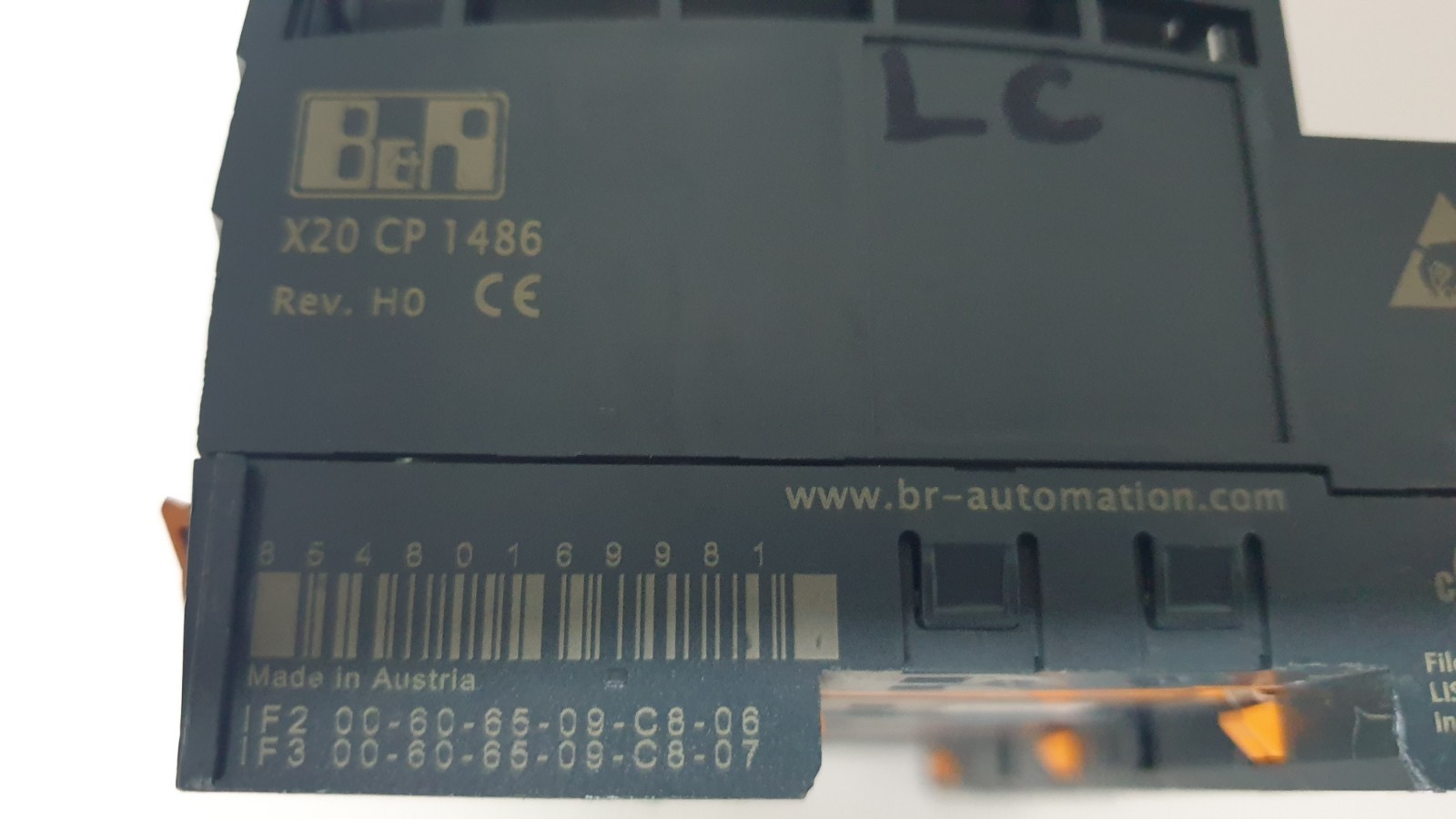 B&R X20 CP1486 PLC Processor Unit with Interfaces | Rev. L0 | USED