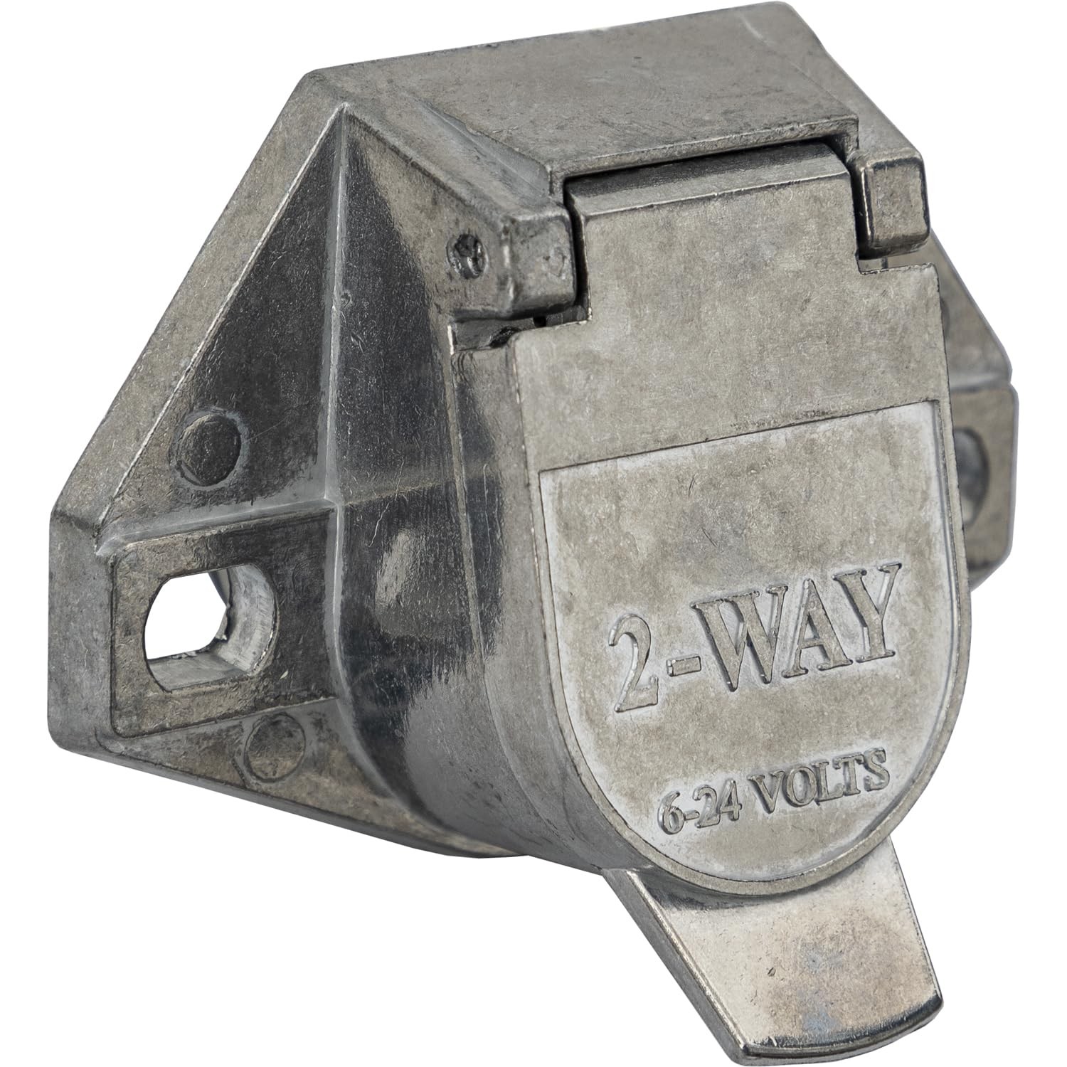 Buyers Products Round Die Cast Zinc Trailer Connector 2 Way Electric Pin