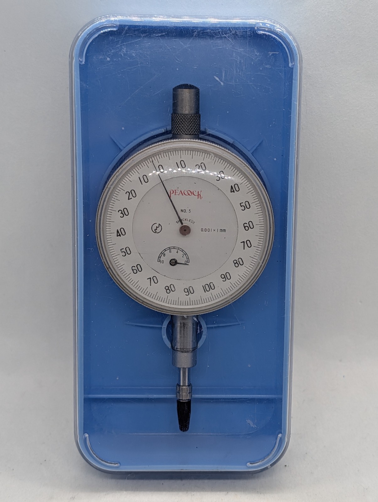 Peacock No. 5 Shockless 0.001-1mm Range Dial Indicator Gauge V36359