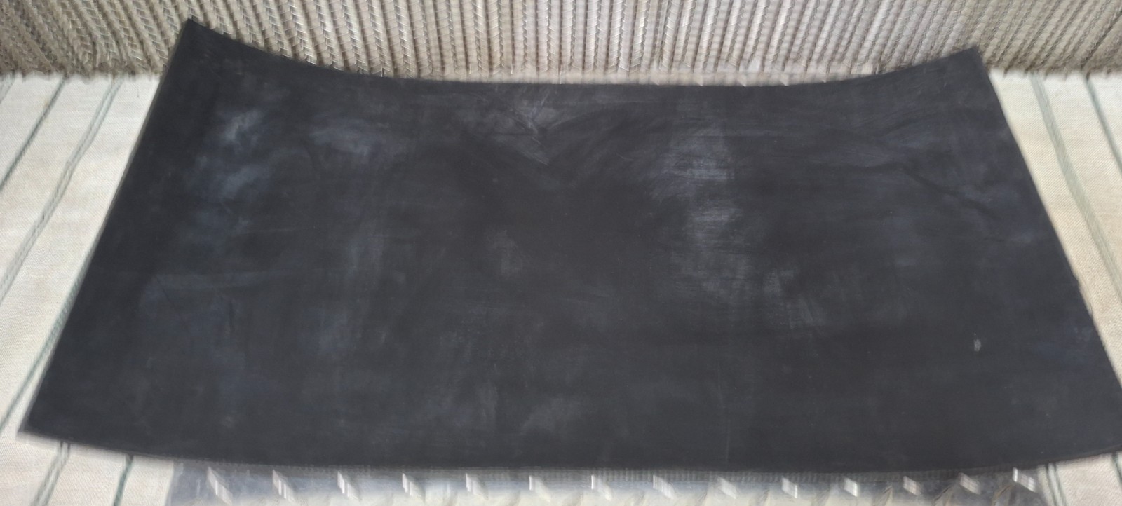 Heavy Rubber Sheet Matte Black Thick Rubber 24.5 x 12-1/8 x 1/2″