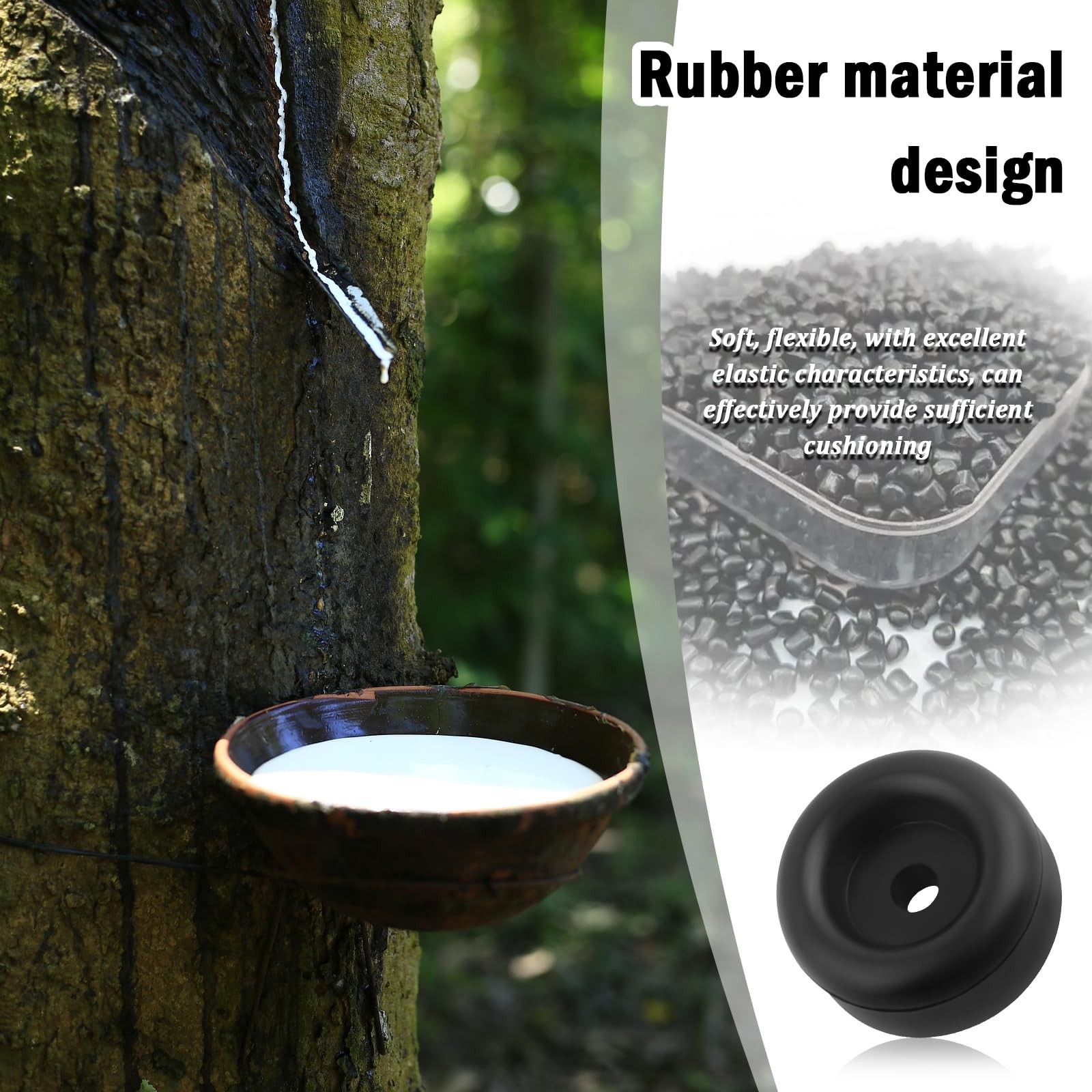 4PCS 2.12 Inch Rubber Bumper Stops Shock-Absorbing,Trailer Ramp Door Rubber