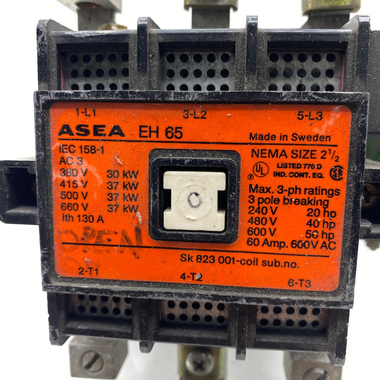ASEA EH65 Contactor SK823001-Coil Sub No. /ASEA EH65 Contactor