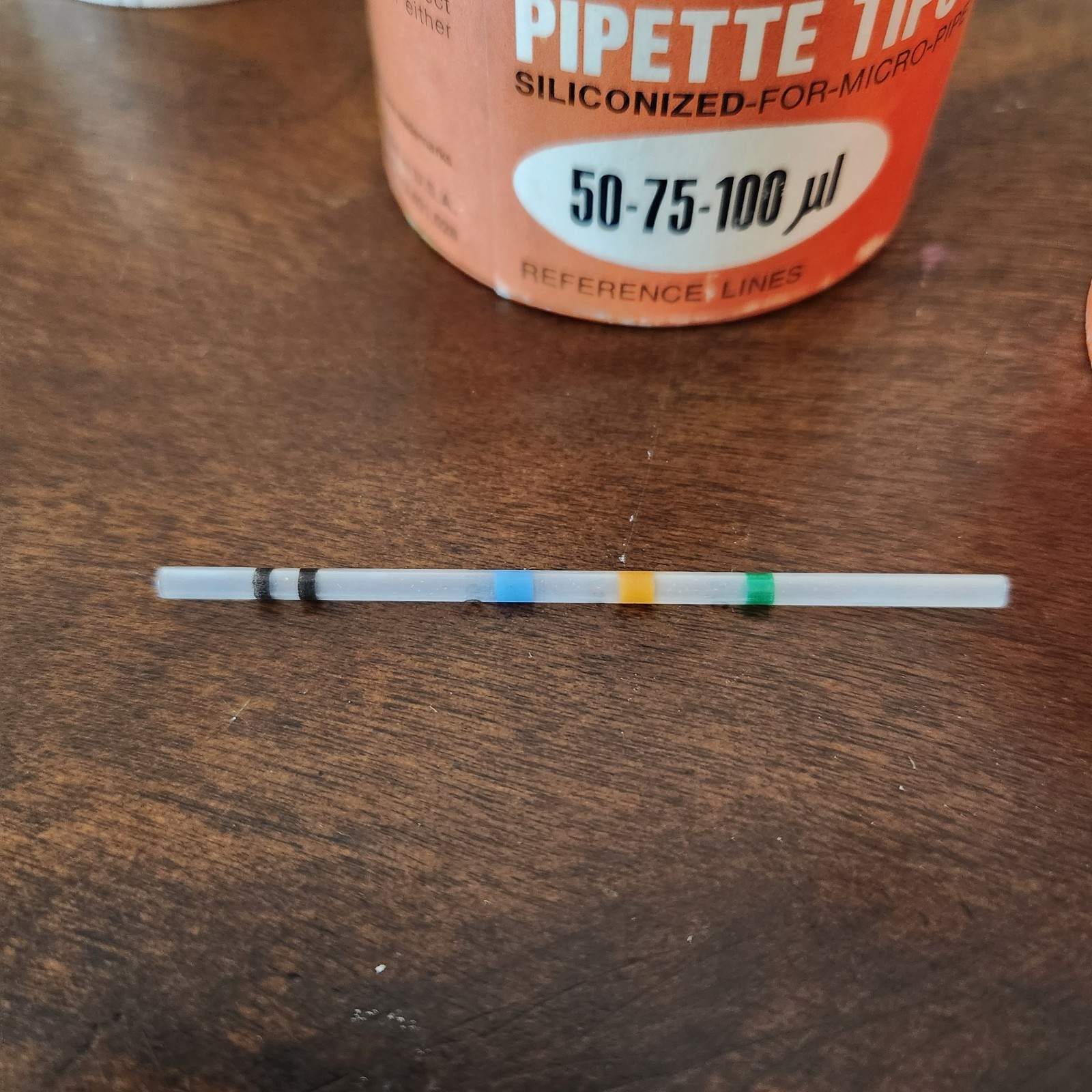 Vintage 1971 Clay Adams Micro-Selectapette Pipette Tips 50-75-100 ul 2PK Partial