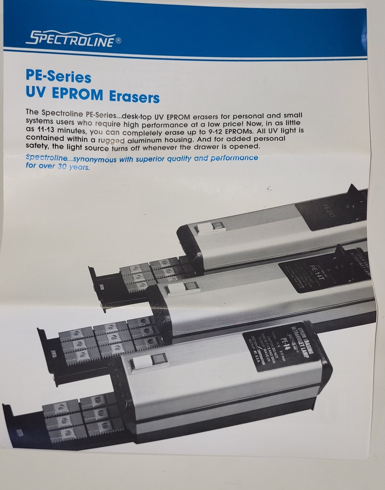 Spectroline Eprom Erasing Ultraviolet Lamp PE-140
