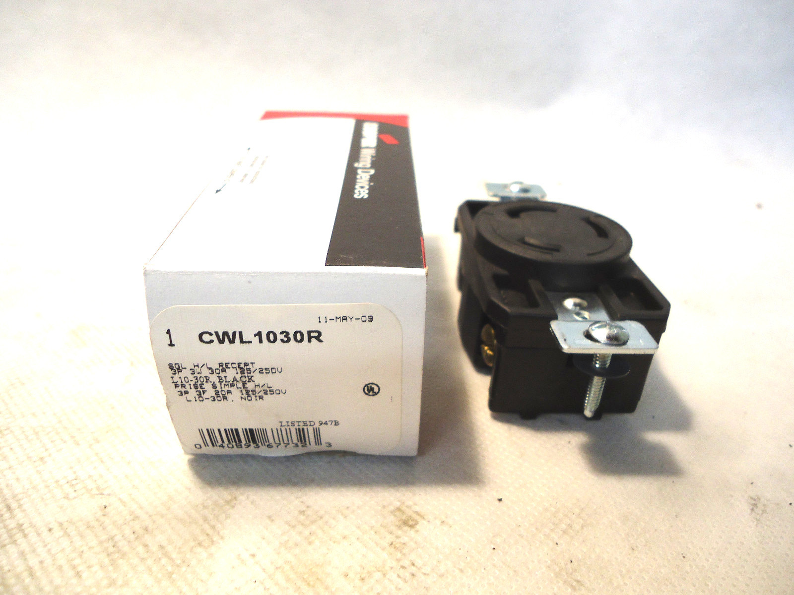 NEW ARROW HART/COOPER WIRING CWL1030R 15 AMP 125V RECEPTACLE