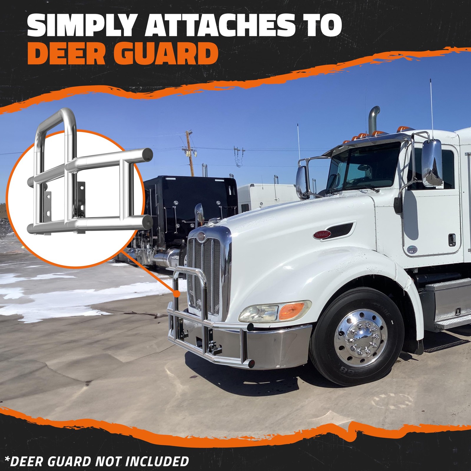 Mockins 2006-12 Peterbilt 386 & 587 Bumper Guard Mounting Bracket Set | Heavy…