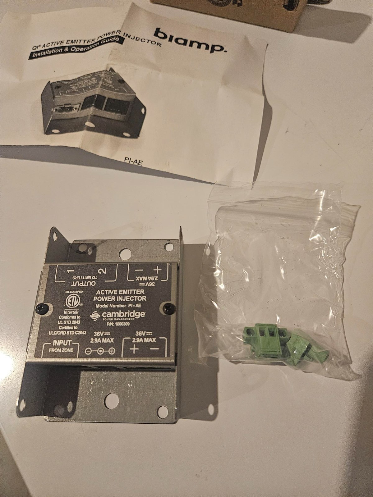 BiAmp Cambridge Sound QT PS-AE Active Emitter Power Injector 1000309