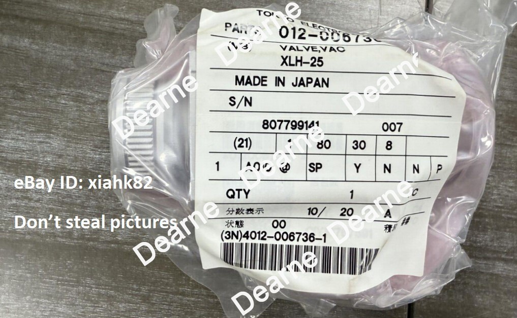 TEL TOKYO ELECTRON LIMITED 012-006736-1 VALVE,VAC XLH-25,NEW