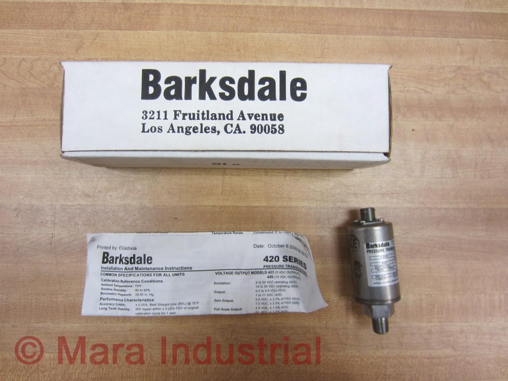 Barksdale 426T2-12 Pressure Transducer 426T212