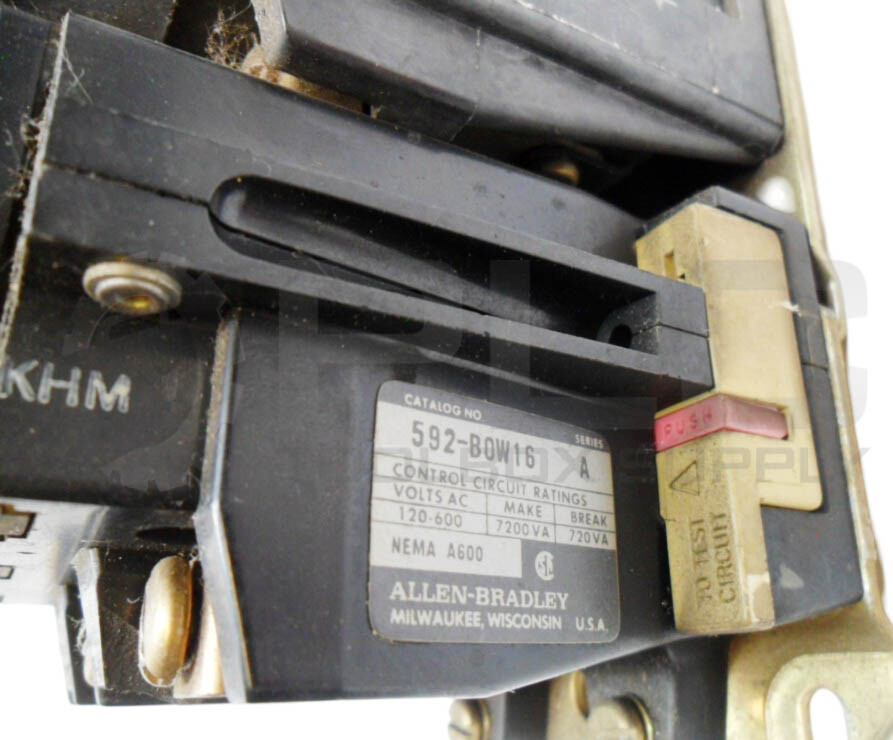 ALLEN BRADLEY 505-BOD /B CONTACTOR W/ CB236 W/ 592-B0W16 /A W/ 595-A /B *READ*