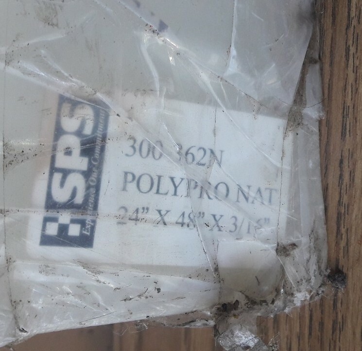 2 ~ SPS 300 362N Polypro NAT 24″ x 48″ x 3/16″ ~ Simona Sheet 96x48x0.187″