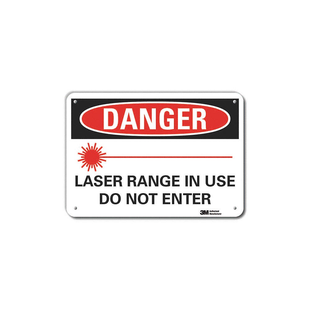 LYLE LCU4-0251-RA_10x7 Laser Sign,7 in x 10 in,Aluminum 48WP28