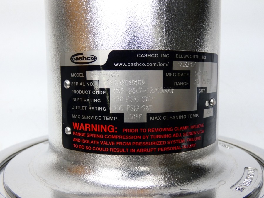 CASHCO C-CS-BAR CS9-B6L7-12200000F 20-75PSI 2″ NSMP