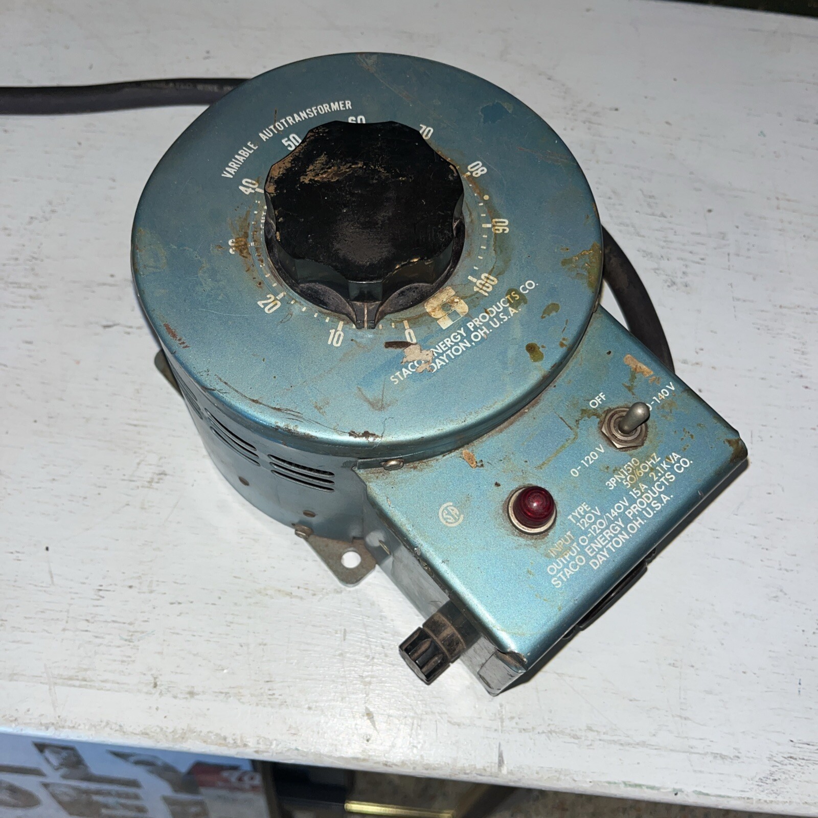 Vintage Staco Energy 3PN1510 Variable Autotransformer 120 Volt Working