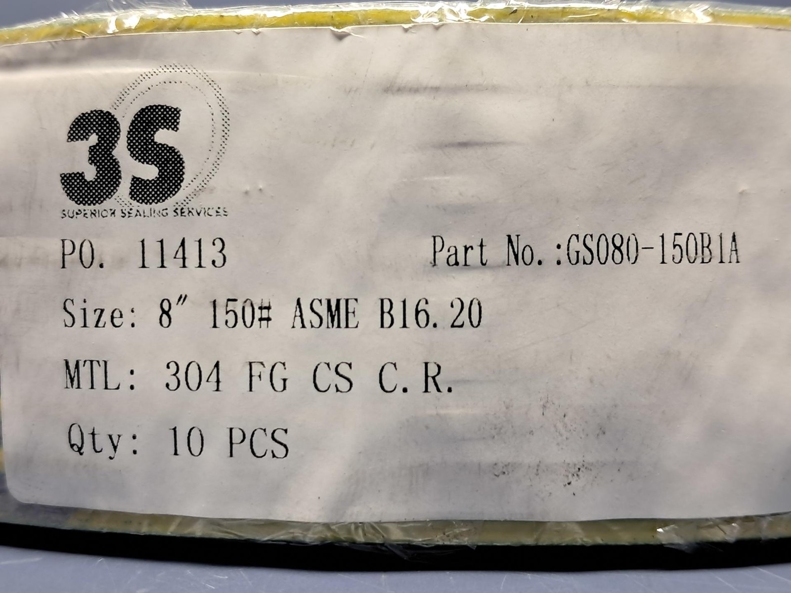 Lot of 10 Flexitallic CG – 8″ 150# 304/FG/CS Spiral Wound Gasket