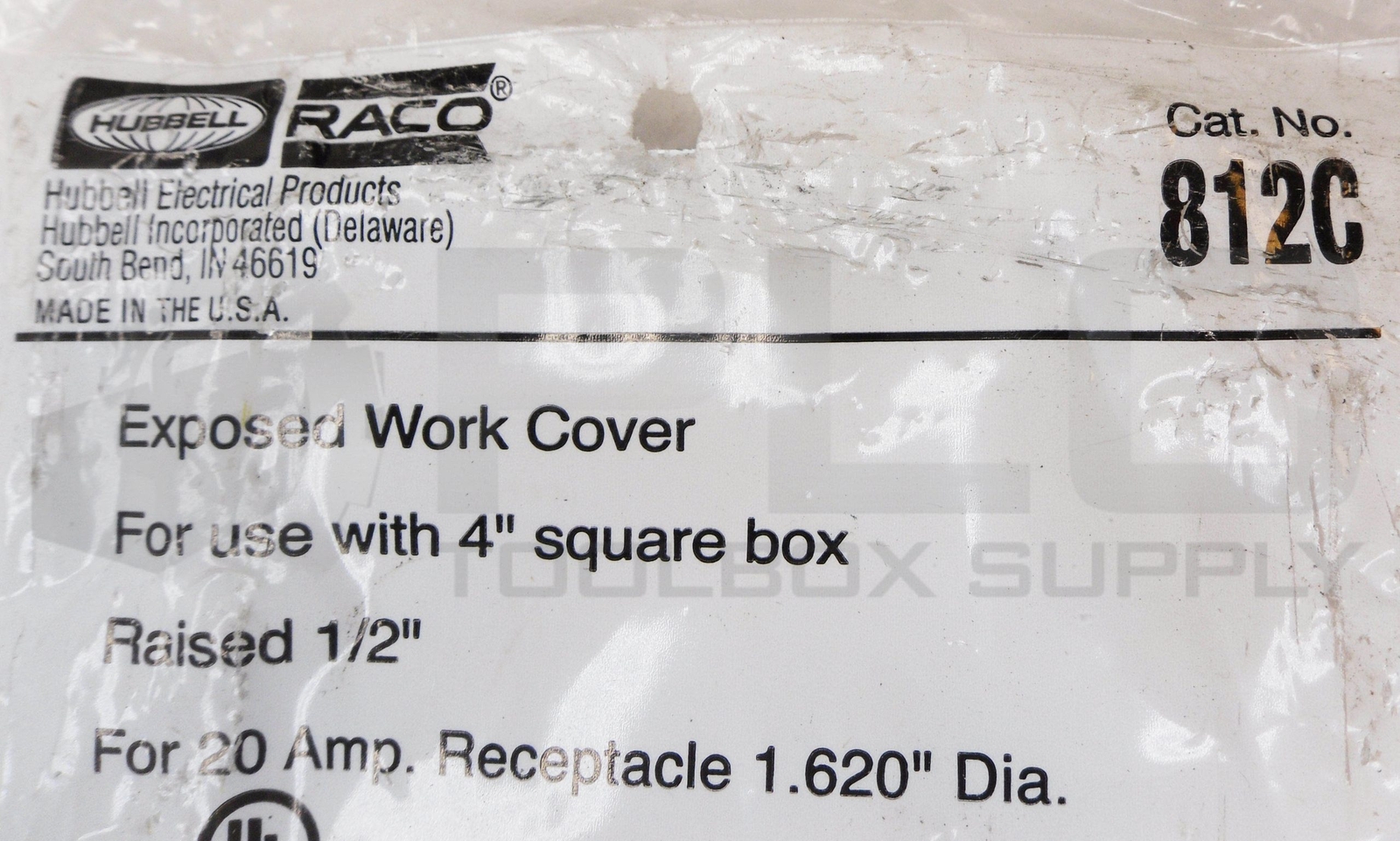 LOT OF 3 SEALED NEW HUBBELL 812C EXPOSED WORK COVER 4″ 20A
