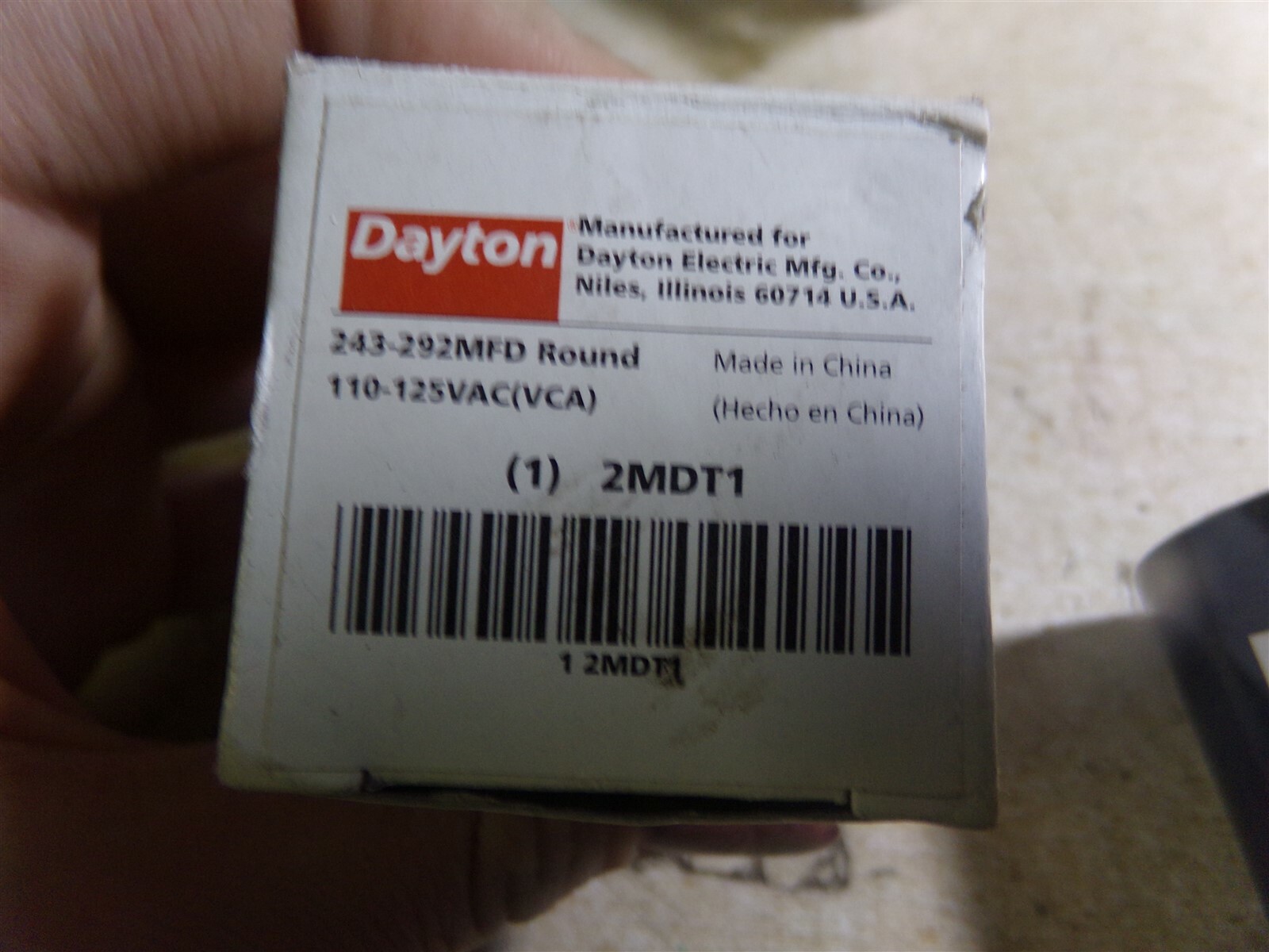 NEW Dayton 2MDT1 243-292MFD Round motor Start Capacitor *FREE SHIPPING*