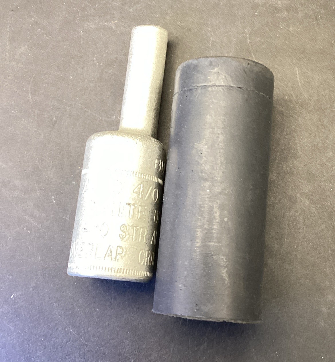Burndy Aypo 4/0 Al Compression Pin Adapter, 0.42 Dia, 1.22 Length, Al/Cu Rated