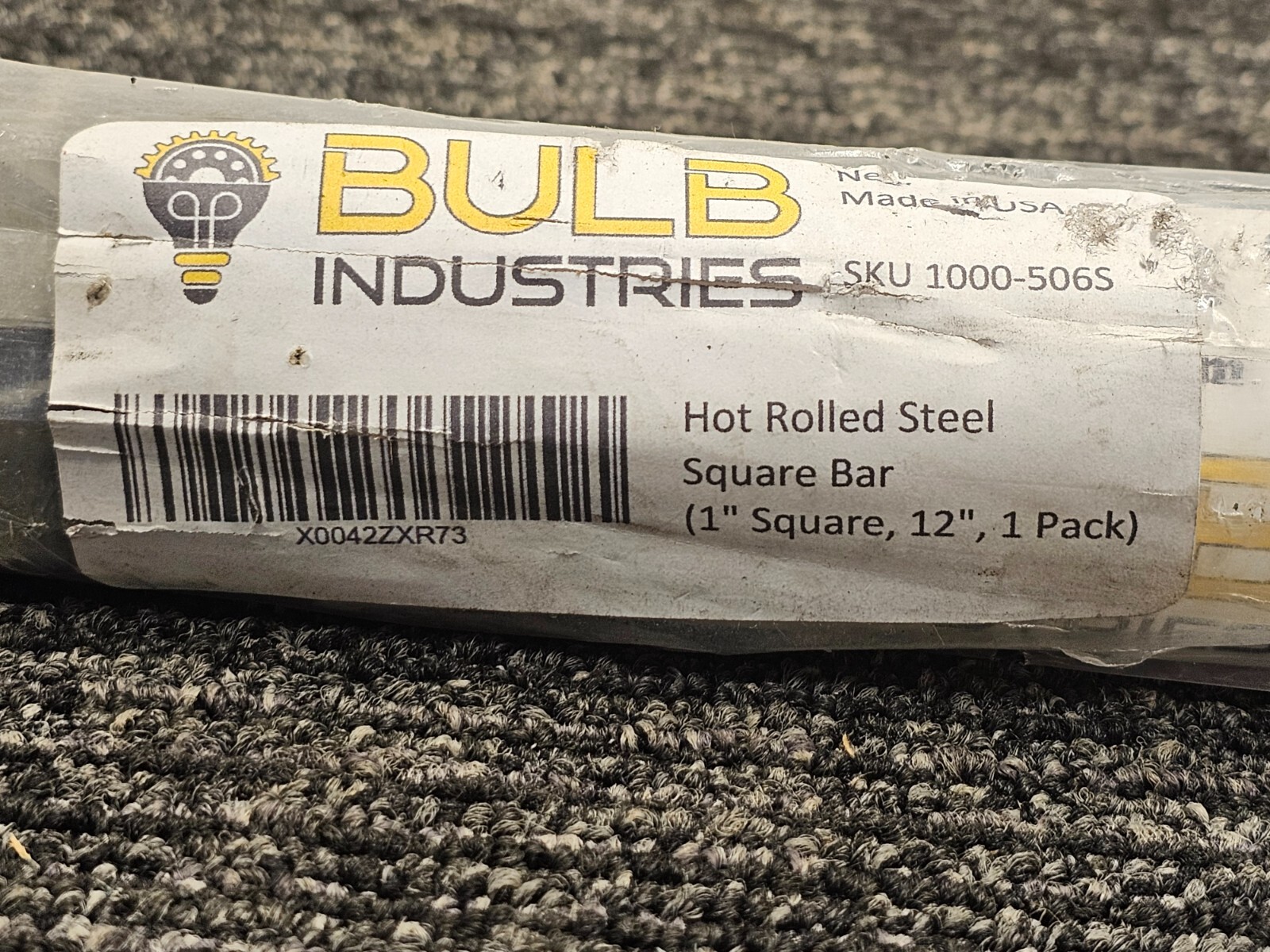 (QTY 2) Bulb Industries 1000-506S Hot Rolled Steel Round Bar 1″ Round, 12″