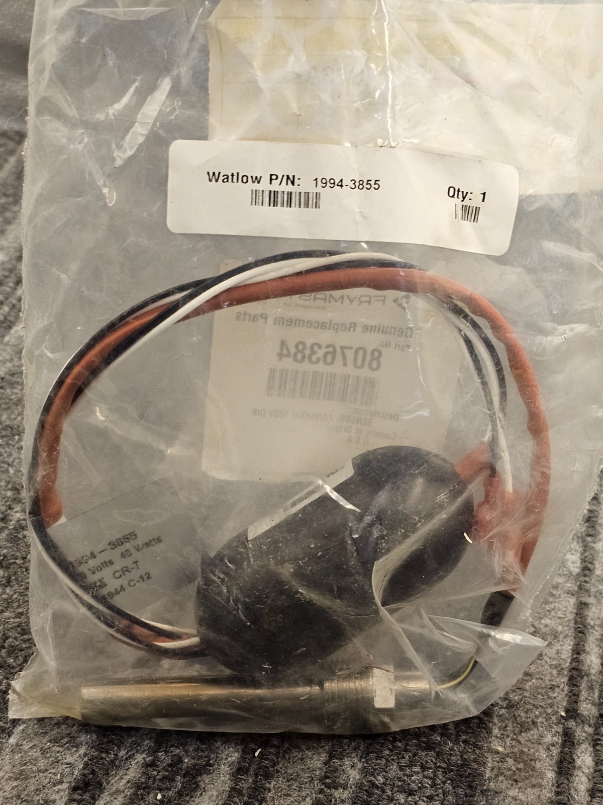 Frymaster 8076384: Sensor FQ/M4000 120V 01B Replacement