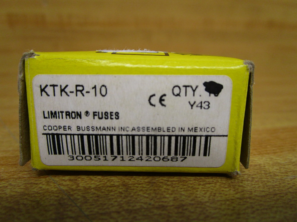 Bussmann KTK-R-10 Cooper Fusetron Fuse KTKR10 (Pack of 6)