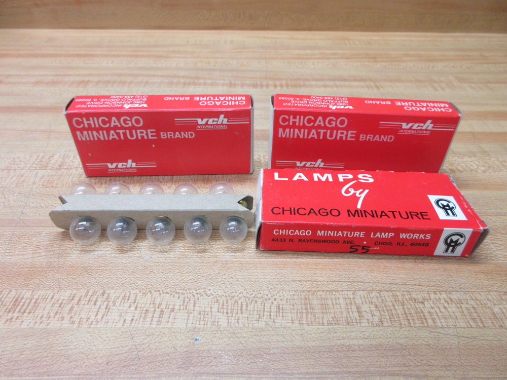 Chicago Miniature CM-55 Miniature Lamp 55 (Pack of 30)