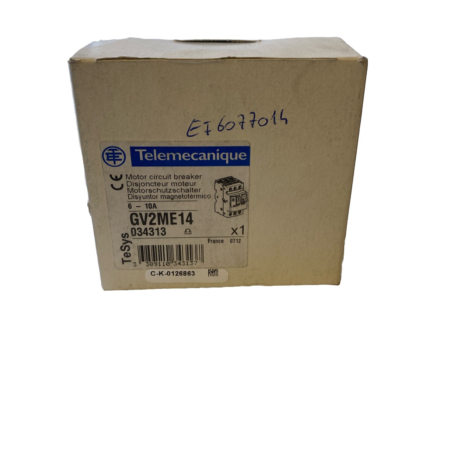 Schneider Motor Protection Switch 6–10A 3P New