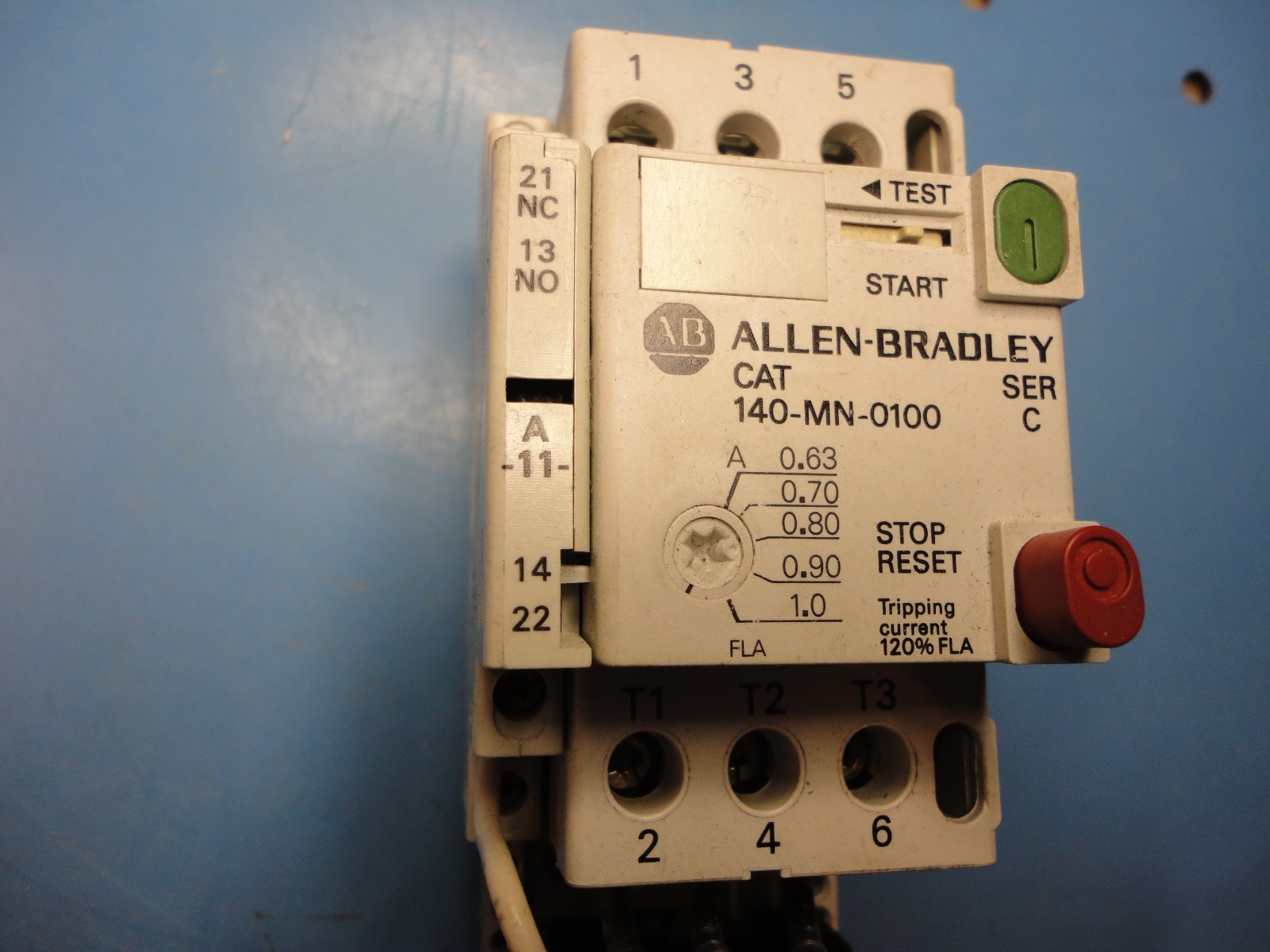 Used Allen Bradley Combo, 140-MN-0100 W/140-A11 Ser C, 100-A09ND3 Ser B, 140-DC1