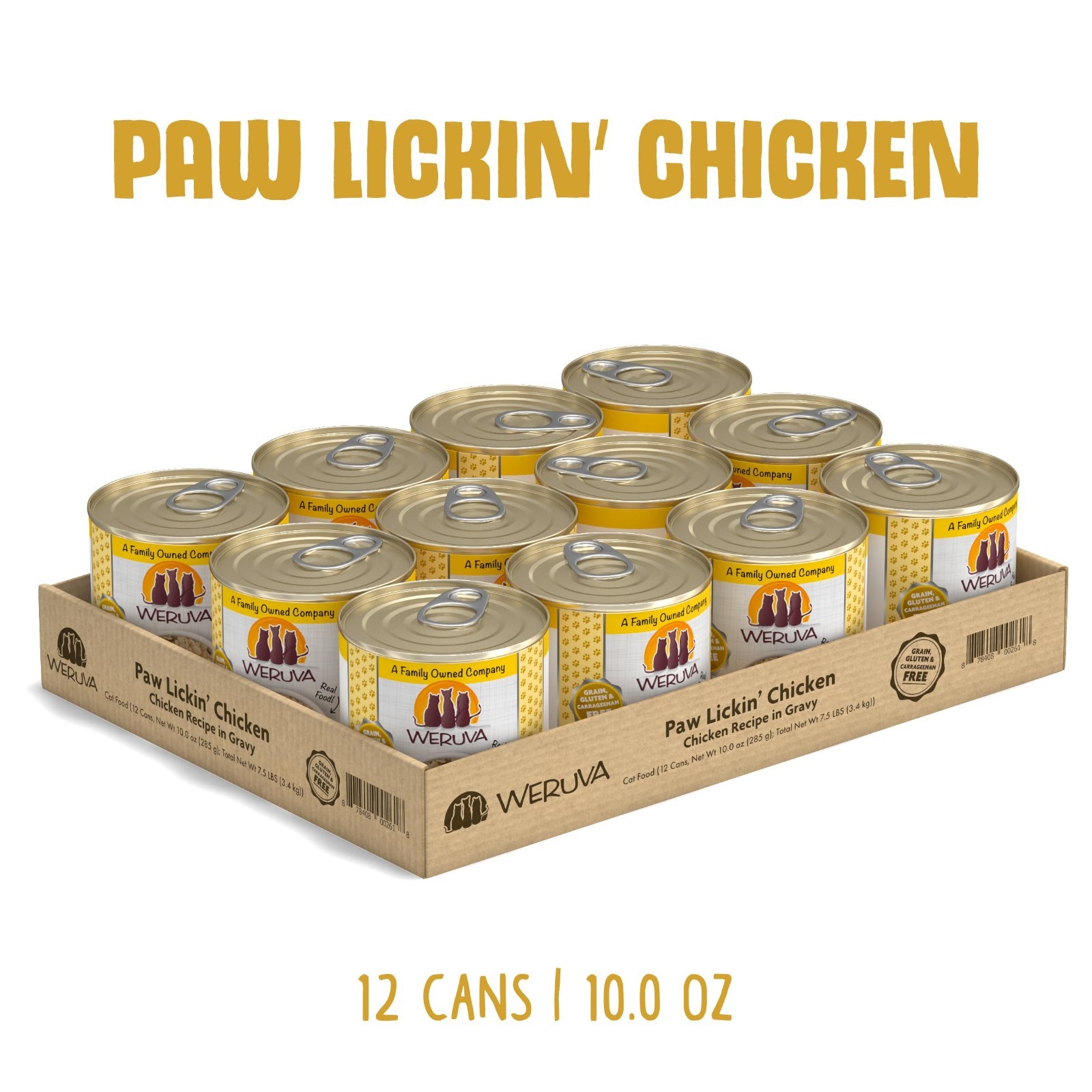 Weruva Classic Cat Food,Paw Lickin’ Chicken w/Chicken Breast in Gravy,10oz-24pk