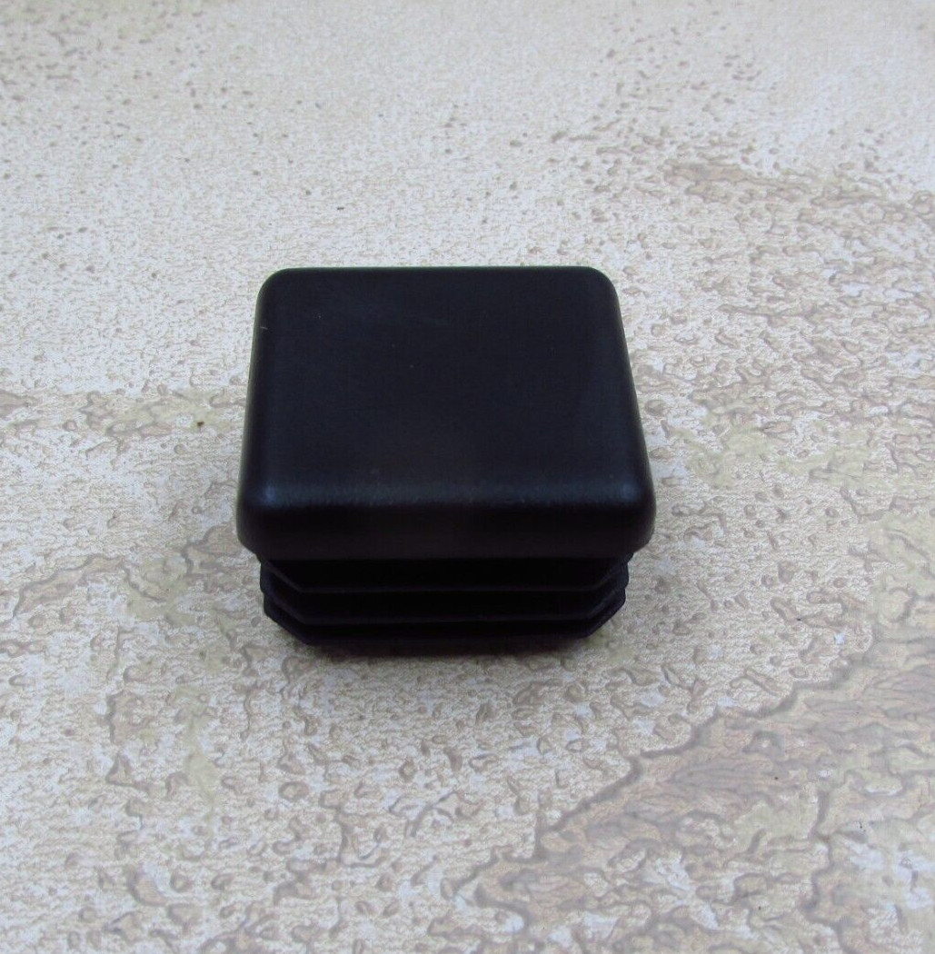 QTY 4 Black 1-1/8″ Inch, 14-20 Gauge Square Tube End Cap Plastic Insert Plugs