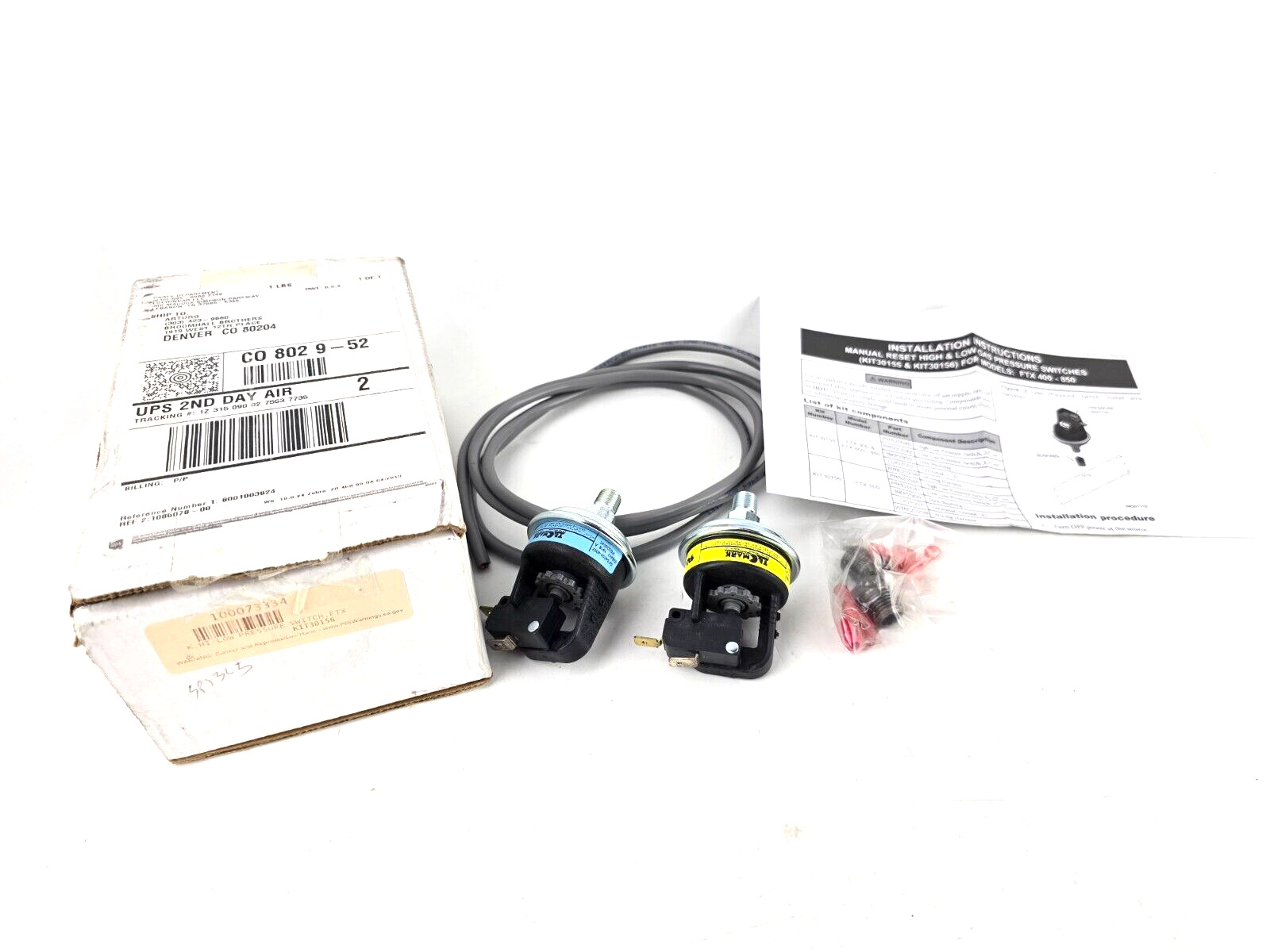 NEW LOCHINVAR 100073334 HI/LOW PRESSURE SWITCH Kit FTX
