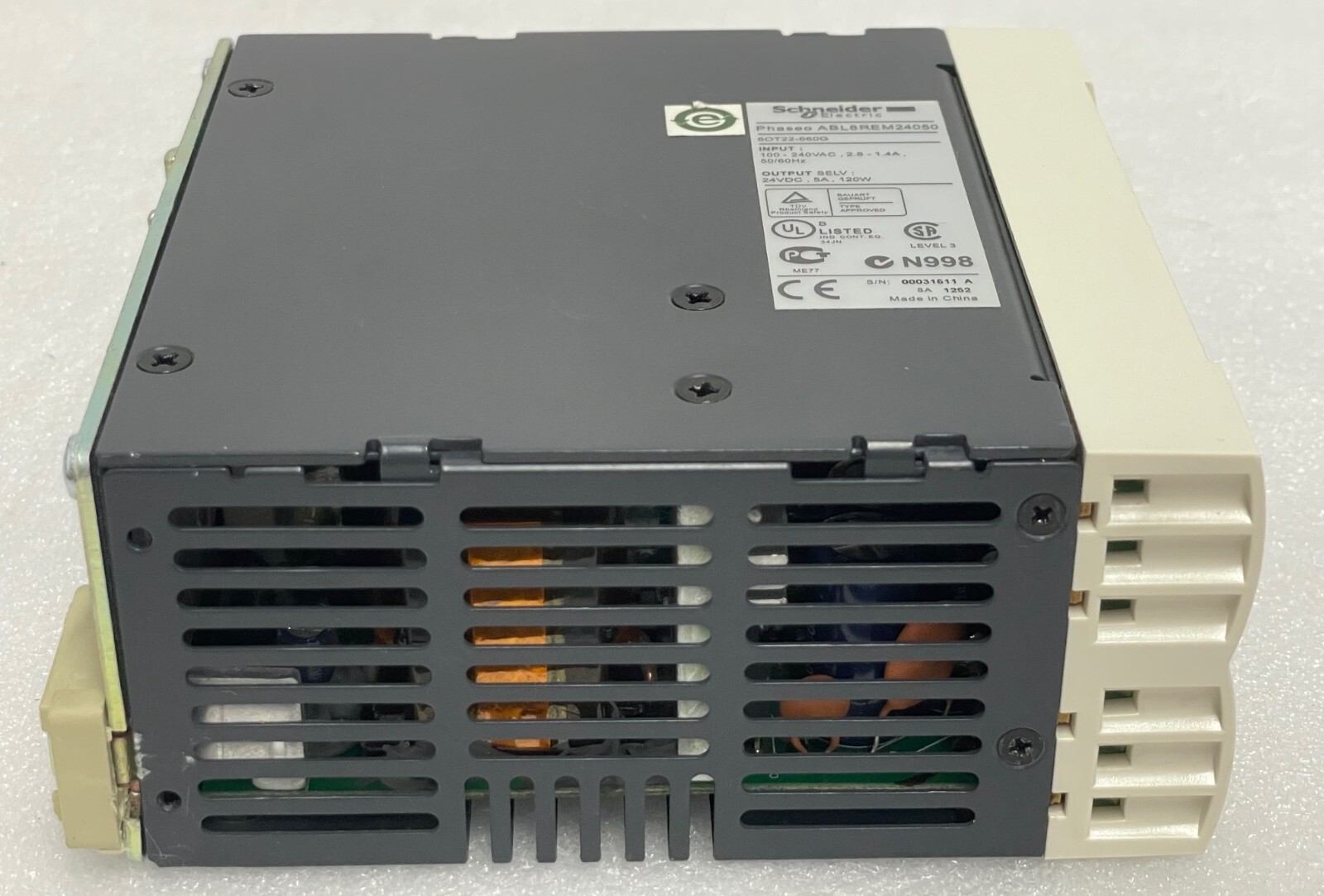 Schneider ABL8REM24050 Regulated Switch Power Supply 100-240V 24VDC 5A 120W