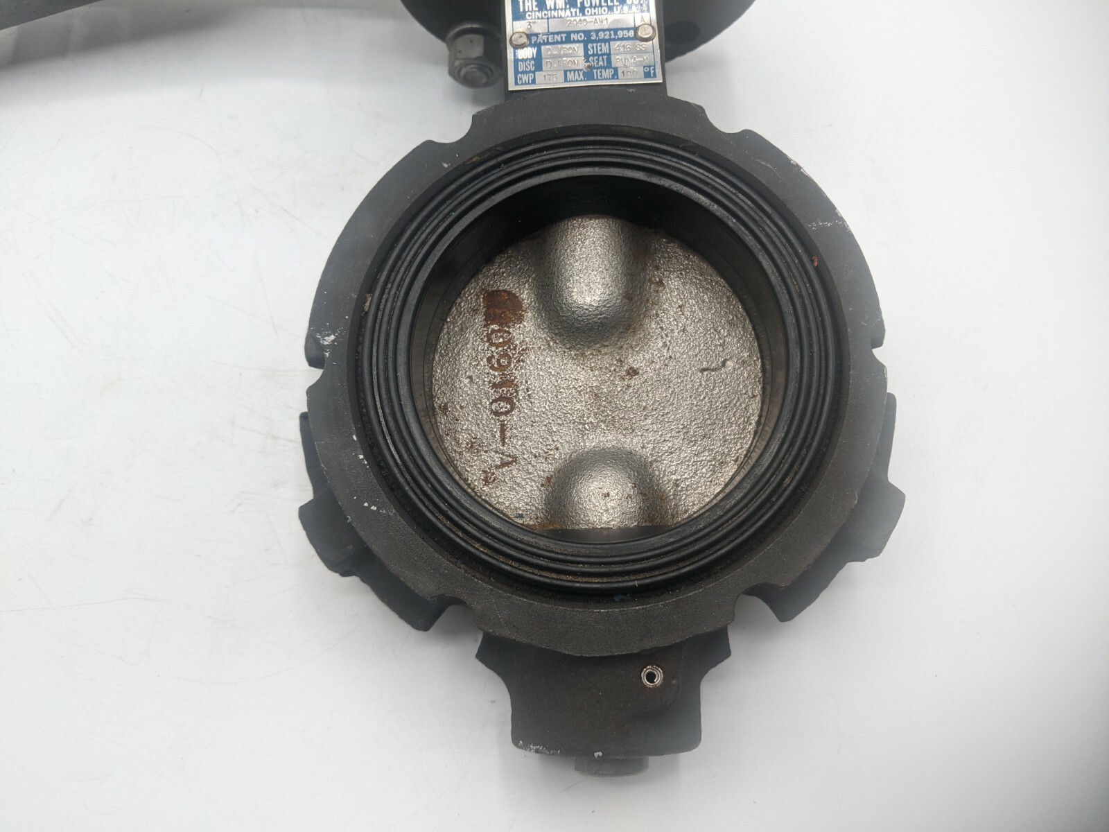WM Powell 2040-AM1 3” Butterfly Valve