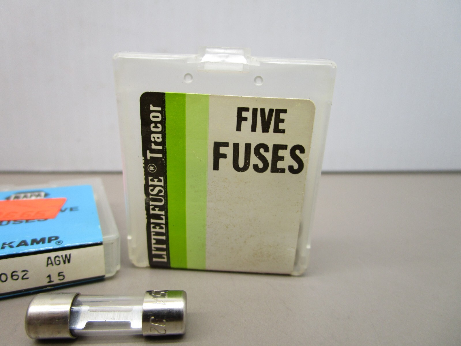 x10 Automotive Fuse Barrel Style AGW15 Fast Acting Glass 15 Amp Rating