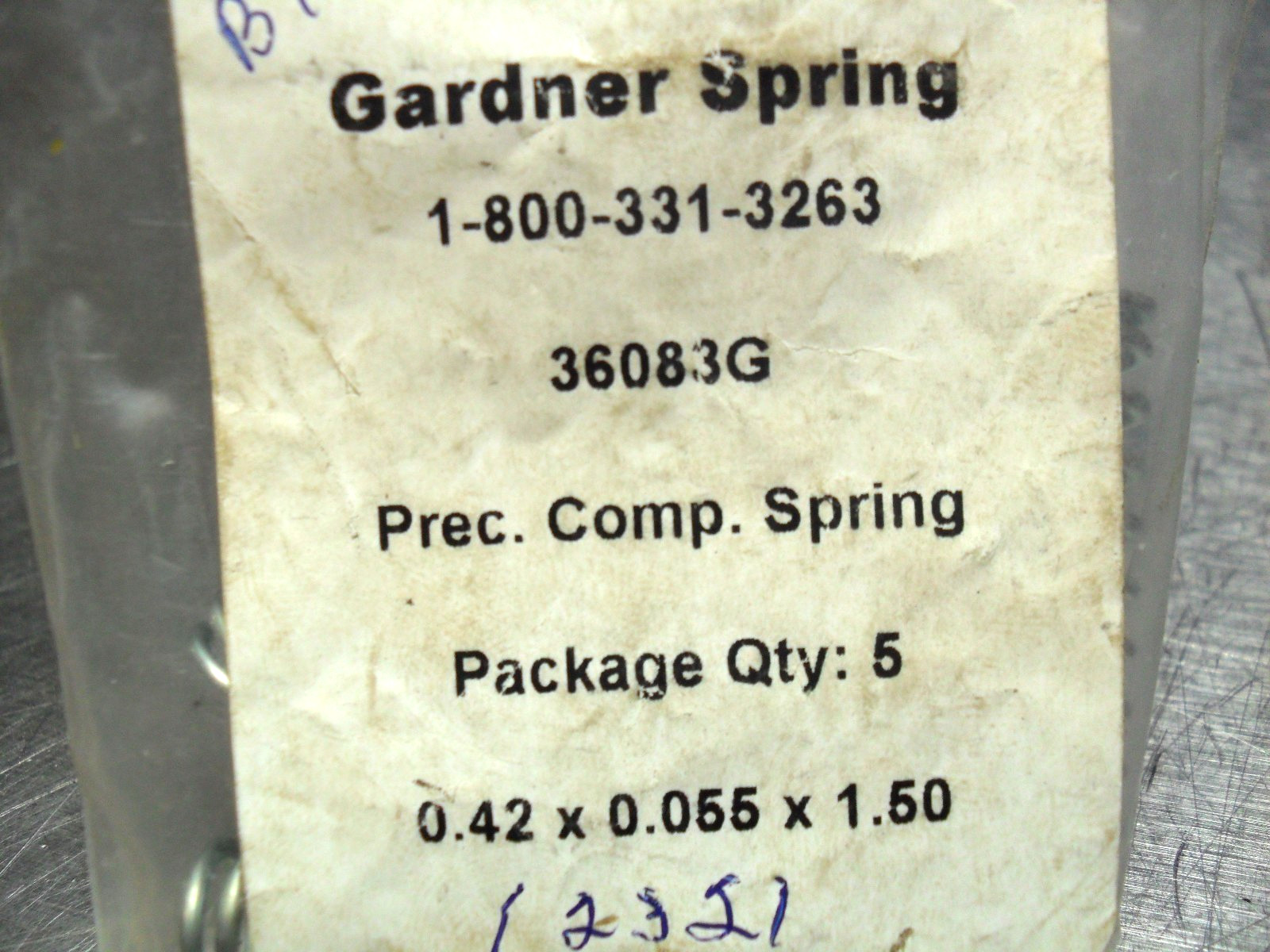 qty 5 – Gardner Springs 36083G 0.42 x 0.055 x 1.50 NIB USA Seller