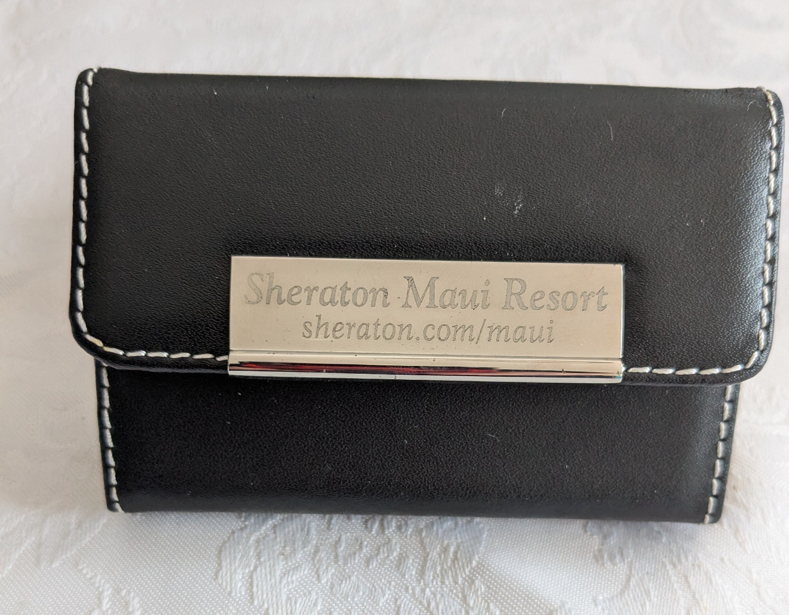 Custom Executive Gift Black Aeropen Business Card Holder Sheraton Maui Resort